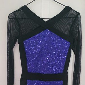 Long sleeve Sequin biketard